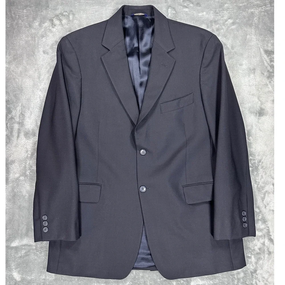 Brooks Brothers Stretch Navy Blue Wool Blend Blazer Sport Coat Mens 41R 41 R